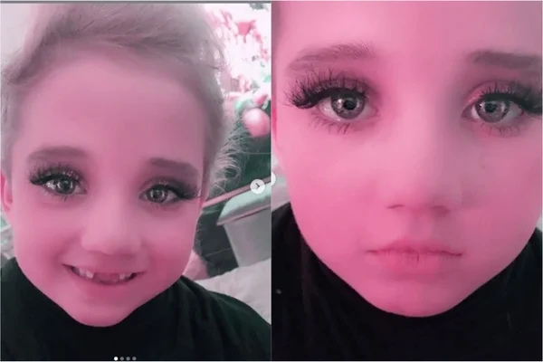 Mãe posta foto de filha de 6 anos com cílios postiços e causa polêmica