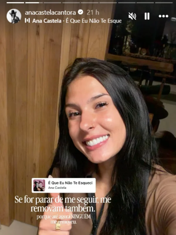 Ana Castela reclama após receber unfollow: “Me removam também” - destaque galeria