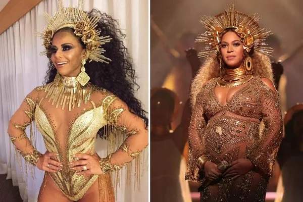 Viviane Araújo usa fantasia inspirada em Beyoncé e agrada fãs