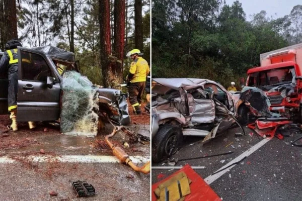 Graves acidentes na BR-282 matam três pessoas em SC - Metrópoles