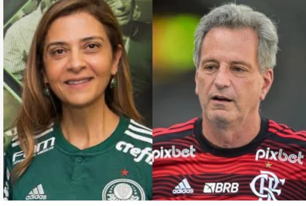 Leila, do Palmeiras, chama Landim, do Flamengo, para “brigar”. Entenda