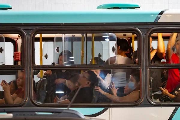 passageiros, ônibus, transporte