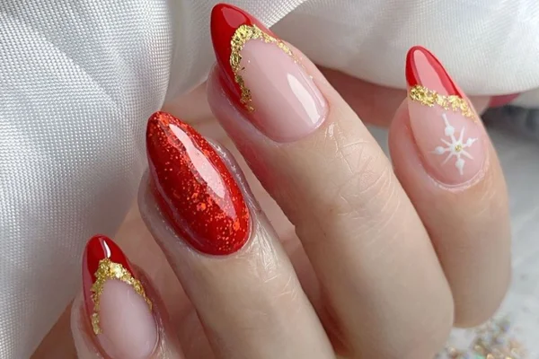 Unha decorativa para o Natal