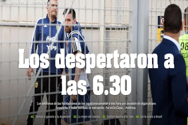 Jogo já começou: acordaram os jogadores às 6h30, diz jornal argentino