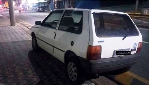 Bandido furta Uno, mas gasolina acaba no caminho e vai preso