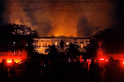 Museu Nacional em chamas, em 2018