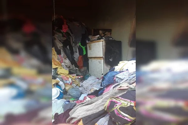 DF: bombeiros combatem incêndio em casa de acumulador