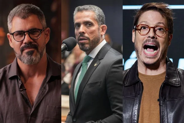 Montagem colorida de Juliano Cazarre, Rodrigo Amorim, Fabio Porchat - Metrópoles