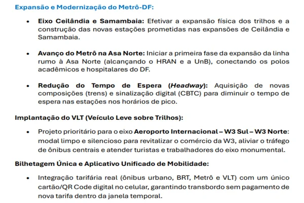 Novas estações e linhas: veja propostas dos candidatos ao GDF para o Metrô - destaque galeria