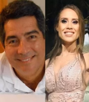 Humberto de Campos Alencar e Silva, o co-piloto do avião, e Rubia Silva de Lima,  comissária de bordo