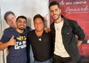 Evoney e Fábio Netto com Leonardo