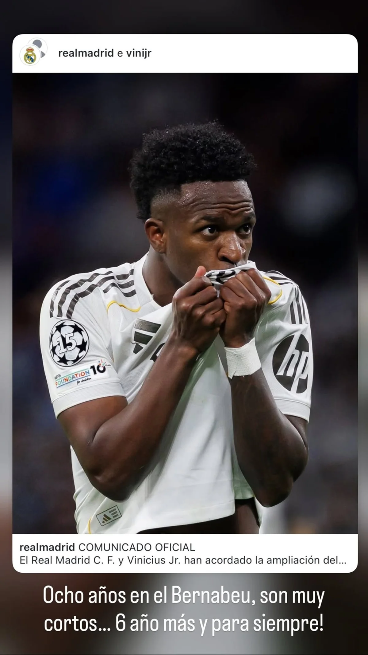 Vini Jr. comemora renovação com Real Madrid: "Para sempre" Vini Jr. comemora renovação com Real Madrid: "Para sempre"