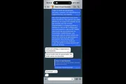 Capturas de tela da conversa que motivou o boletim de ocorrência registrado por Duarte Jr. contra Edson Araújo