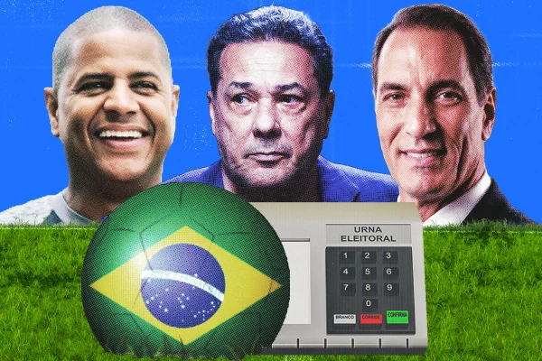 Ex-jogadores, ex-treinador e ex-dirigentes disputam cargos em diferentes estados e levam a projeção do futebol para a campanha