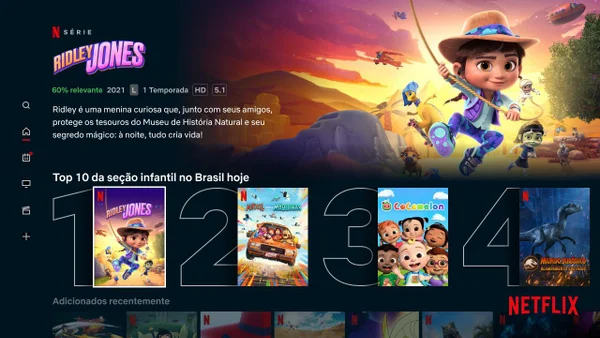 Netflix lança Top 10 infantil