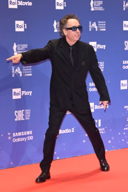 ROME, ITALY - MARCH 27: Tim Burton walks a red carpet ahead of the 64. David Di Donatello awards ceremony - Red Carpet on March 27, 2019 in Rome, Italy. (Photo by Daniele Venturelli/Getty Images)