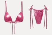 Biquíni metalizado rosa Biquíni metalizado rosa