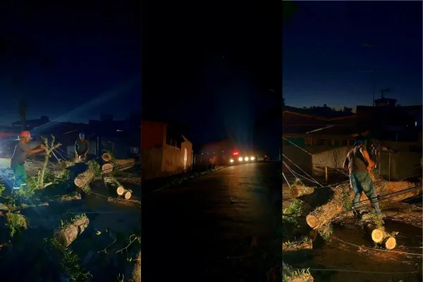 Imagem colorida mostra a cidade de Embu das Artes sem luz - Metrópoles