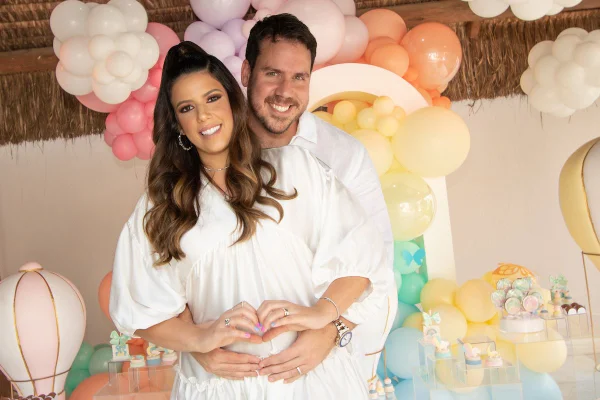 Chá de revelação de Marcela Corrieri e Rafael Vaz - Metrópoles