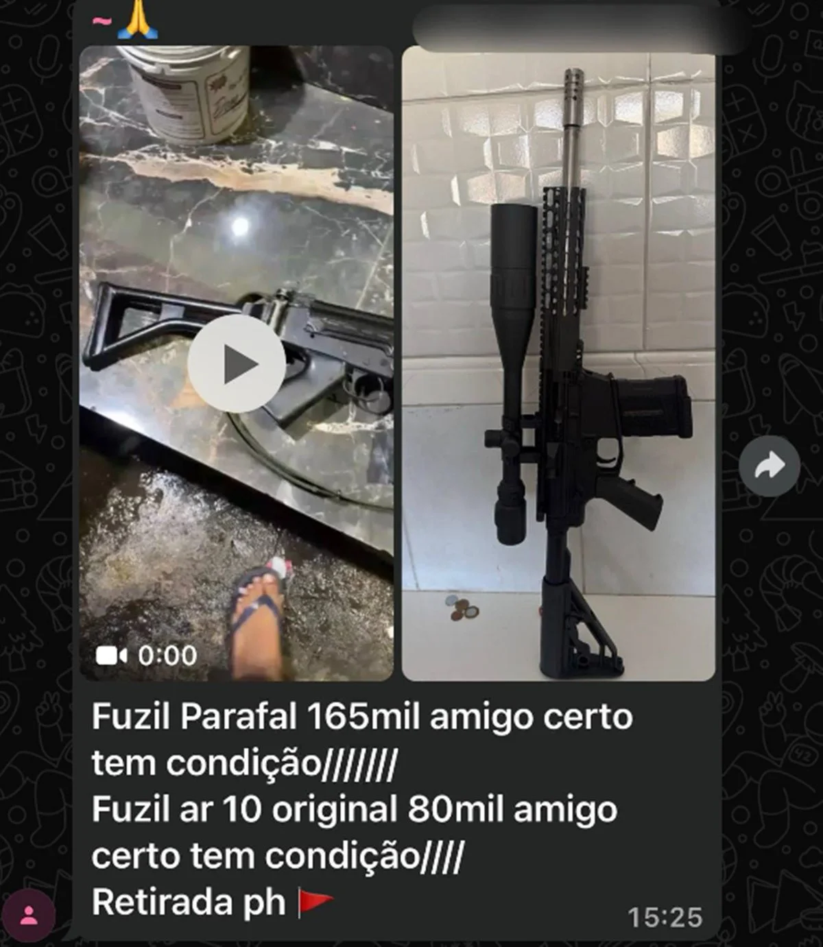 “Garantia e preço top”: CV e TCP fazem feirão de fuzis em grupo de zap - imagem 4 “Garantia e preço top”: CV e TCP fazem feirão de fuzis em grupo de zap - imagem 4