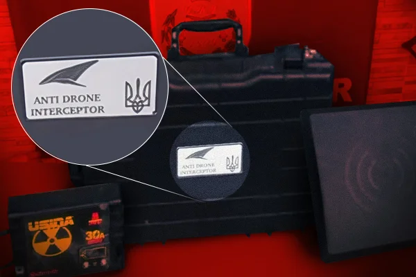 Arte mostra interceptador de drones com símbolo da Ucrânia - Metrópoles