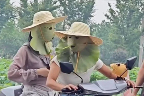Máscara de folhas de lótus viralizam entre chineses - Metrópoles