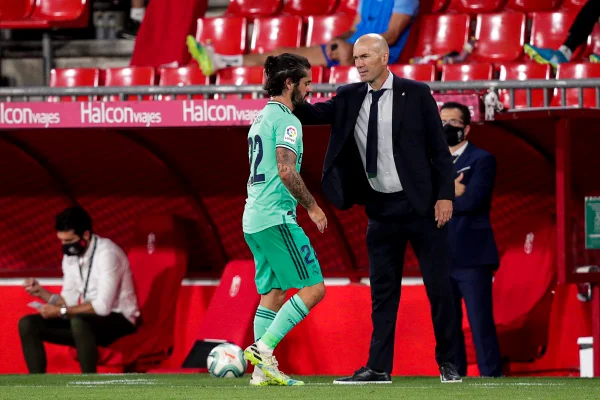 Isco e Zidane no Real Madrid