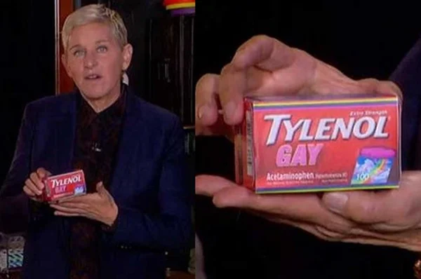 Tylenol Gay Ellen Degeneres