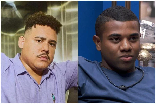 Lucas Buda e Davi em montagem com fotos coloridas - Metrópoles