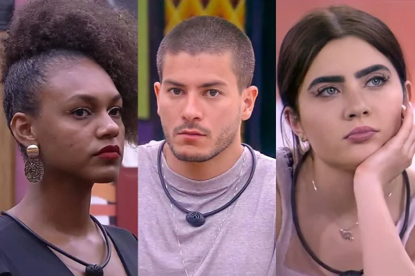 Montagem com fotos de Jessilane, Arthur e Jade