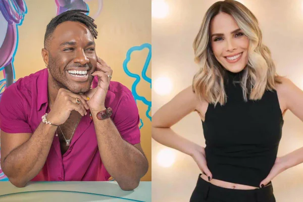 Montagem com fotos coloridas de Wanessa e Fred Nicácio - Metrópoles