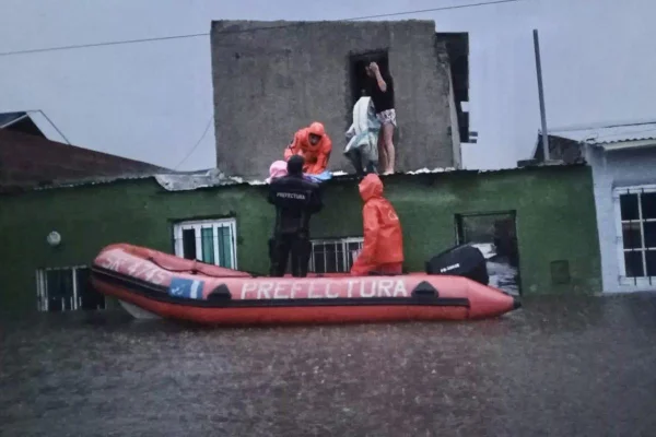 Imagem colorida de chuvas na argentina