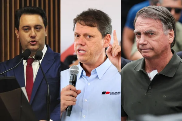 Ratinho Jr, Tarcísio e Jair Bolsonaro