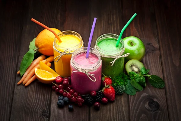 Sucos de diferentes sabores
