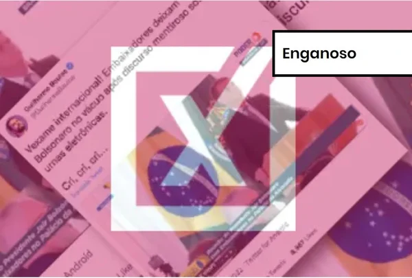 Imagem colorida de post enganoso