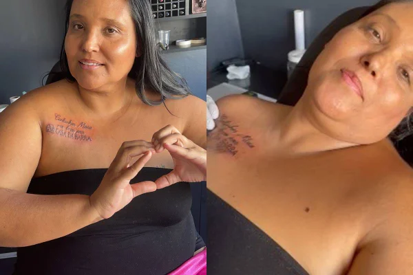 Influencer faz tattoo com pedido a Carlinhos Maia: “Me leva pra casa da Barra”