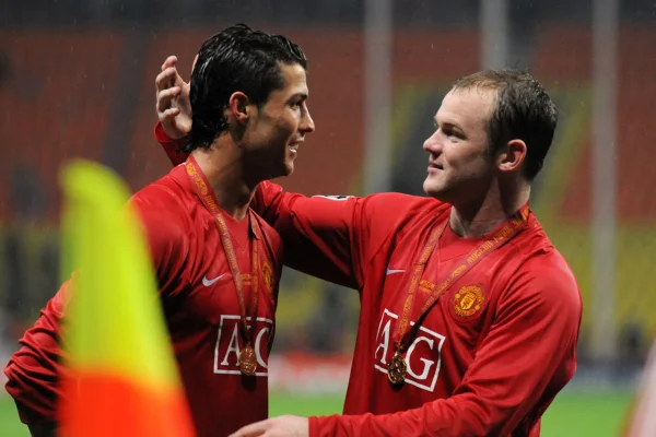 Cristiano Ronaldo e Rooney pelo Manchester United