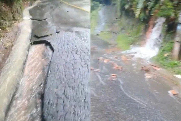 A Defesa Civil interditou a Serra do Guaraú, localizada em Peruíbe, devido ao alto risco de alagamentos e deslizamentos - Metrópoles