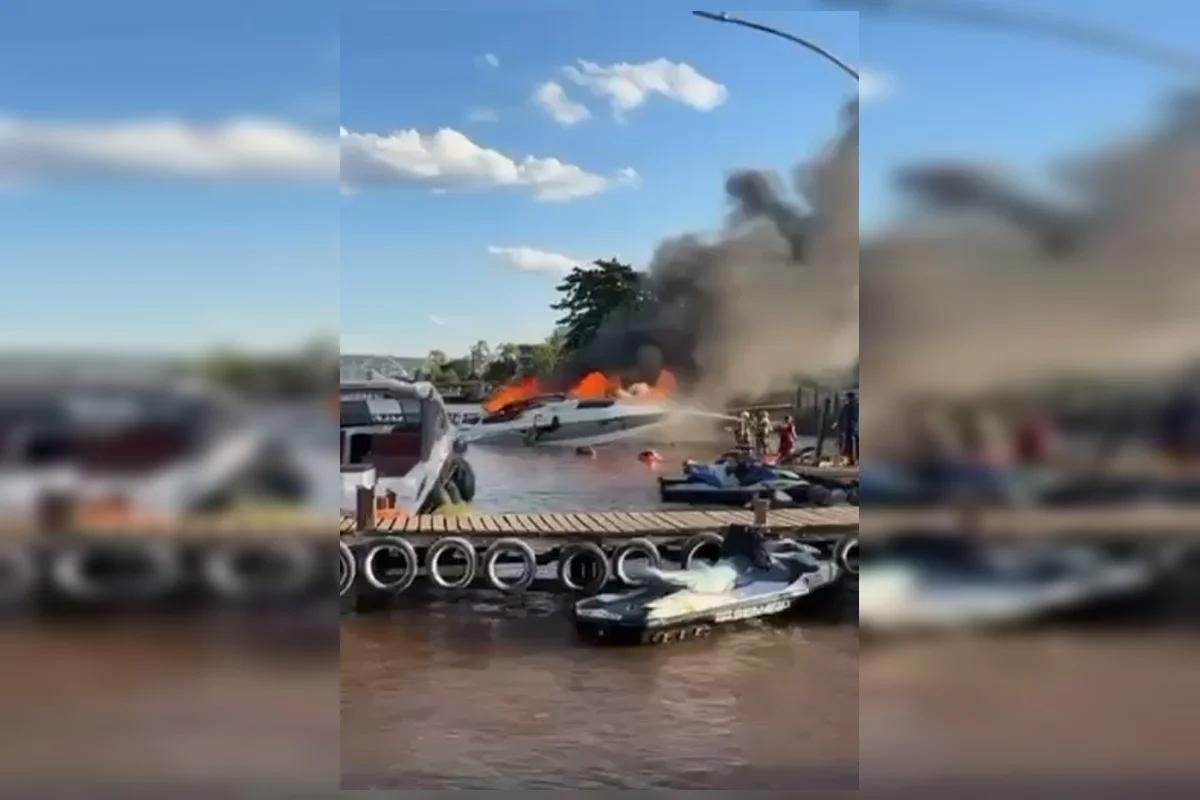 Médica teve 50% do corpo queimado em explosão de lancha no Lago Paranoá - imagem 1 Médica teve 50% do corpo queimado em explosão de lancha no Lago Paranoá - imagem 1