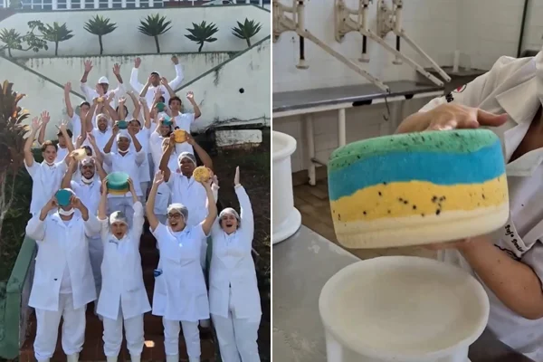queijo com as cores da bandeira do Brasil