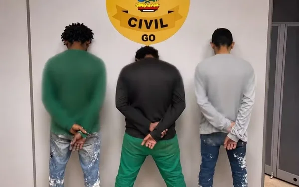 imagem colorida trio preso suspeito estupro coletivo goias