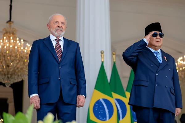 Lula e o presidente da Indonésia, Prabowo Subianto