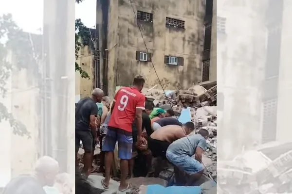 Seis pessoas morrem em desabamento no Recife; 7 estão soterradas
