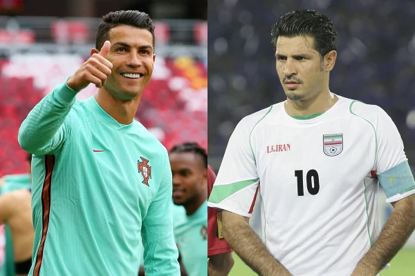 Cristiano Ronaldo e Ali Daei
