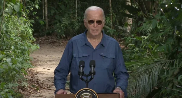 Presidente dos Estados Unidos, Joe Biden, em visita a Manaus - Metrópoles