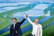 Lula e Macron tiveram uma reunião em Belém
Lula e Macron tiveram uma reunião em Belém