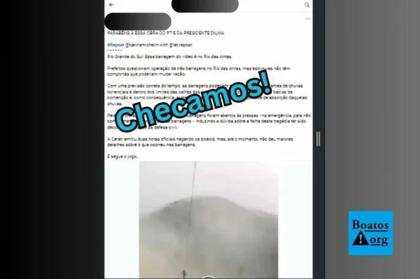 Imagem colorida de boato publicado em rede social - Metrópoles