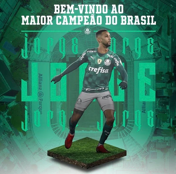 Palmeiras fecha a contratação do lateral Jorge, ex-Santos e Flamengo