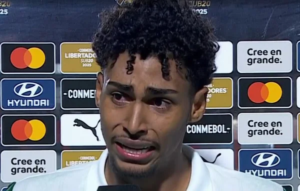 Foto colorida de Luighi, do Palmeiras contra o Cerro - Metrópoles