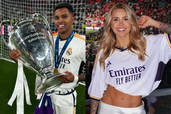 Montagem colorida de Rodrygo Goes e Bruna Rotta - Metrópoles